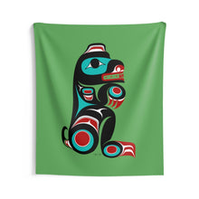 Load image into Gallery viewer, Green Bear Indoor Wall Tapestry
