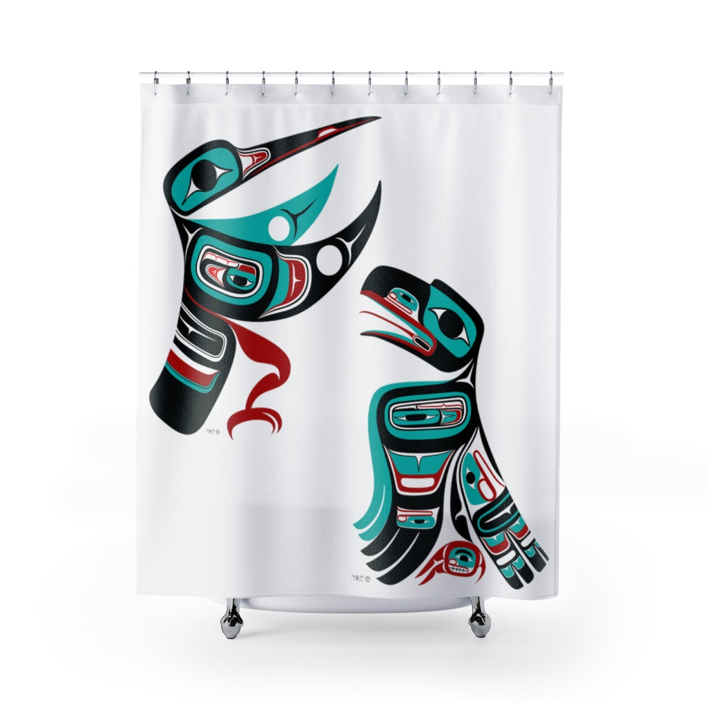 Hummingbird & Raven Shower Curtains
