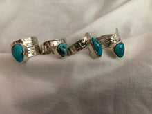 Load image into Gallery viewer, Hand Engraved Wrap Rings | Silver &amp; Turquoise
