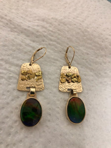 24k Gold Amulet Earrings